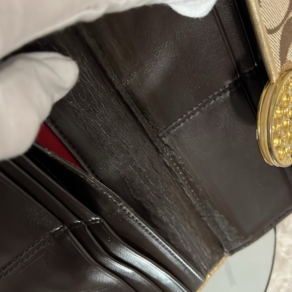 Coach Signature Clutch Wallet - Brown and Gold - Picture 8 of 16